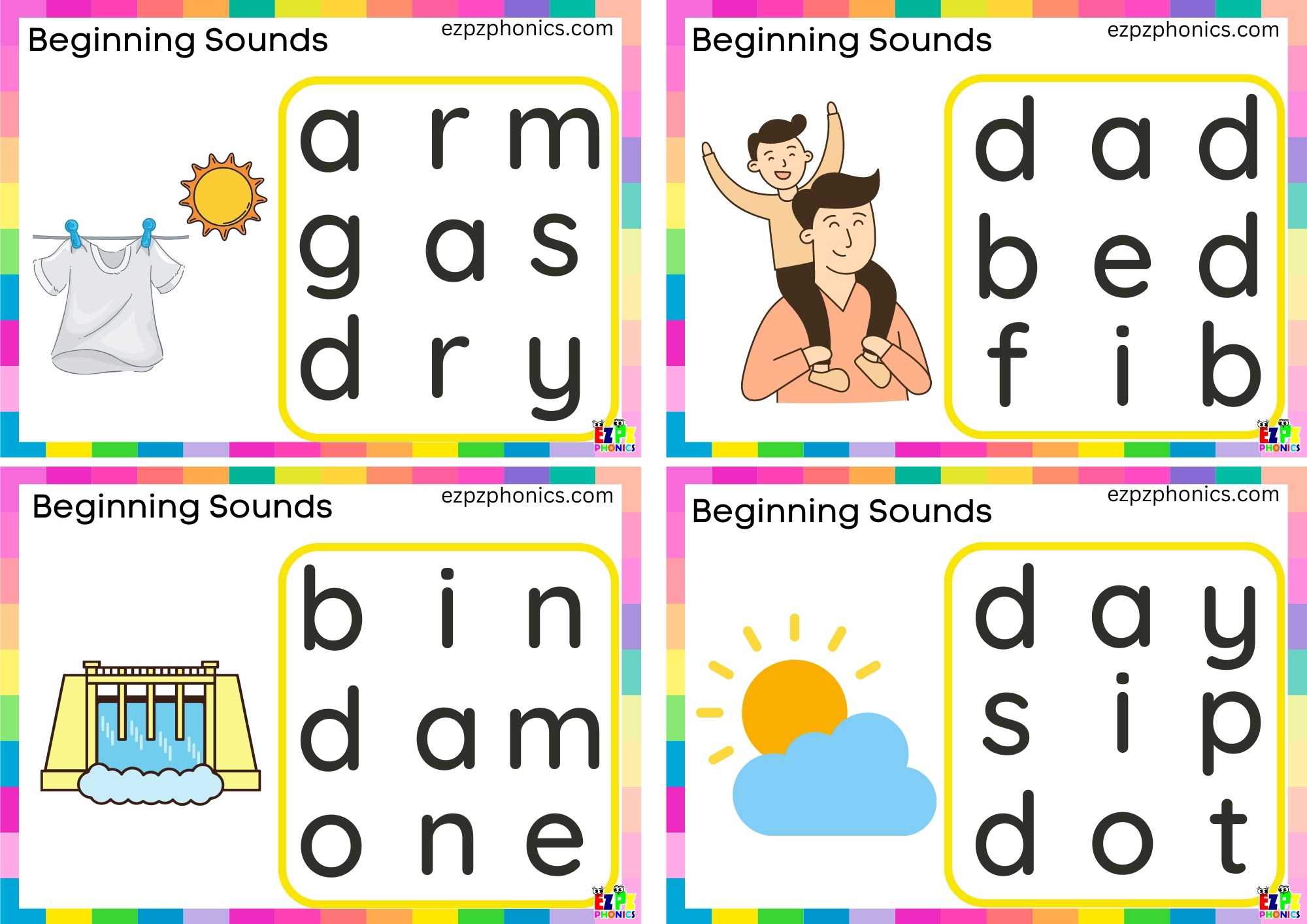 Letter D Word Search Card 1